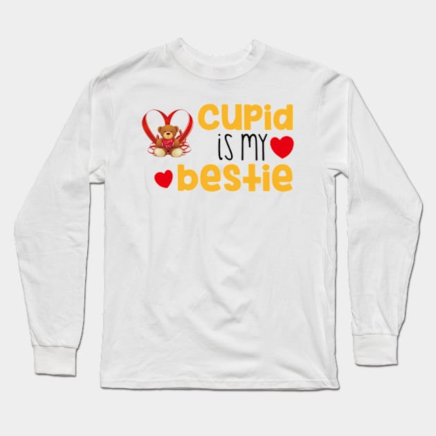 CUPID IS MY BESTIE Long Sleeve T-Shirt by tzolotov